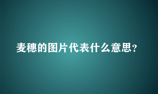 麦穗的图片代表什么意思？