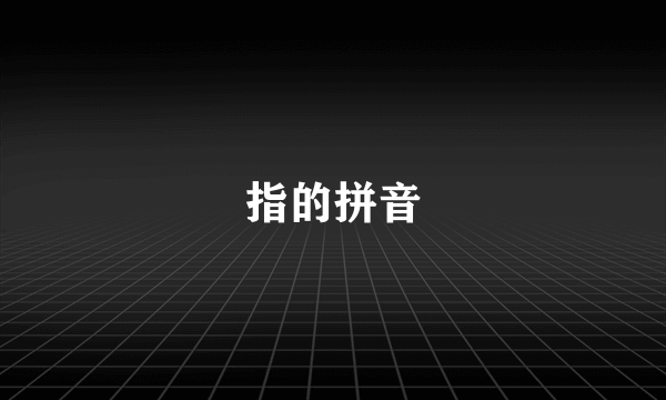 指的拼音