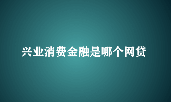 兴业消费金融是哪个网贷 