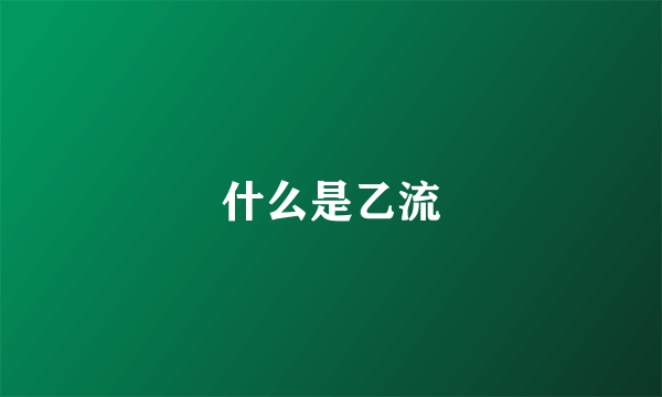 什么是乙流