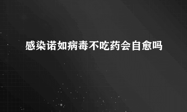 感染诺如病毒不吃药会自愈吗