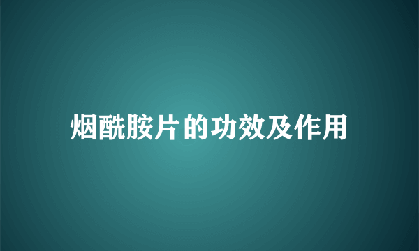 烟酰胺片的功效及作用