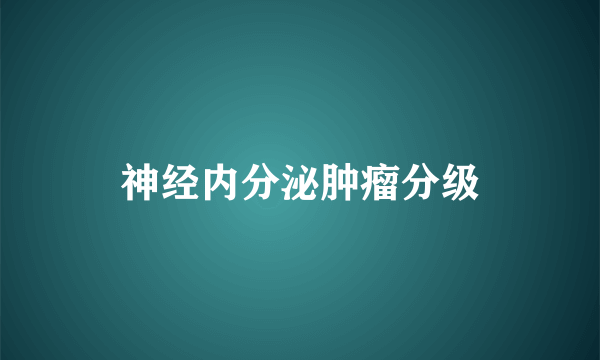 神经内分泌肿瘤分级