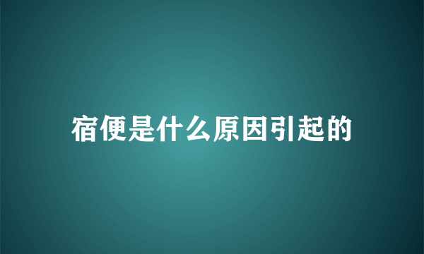 宿便是什么原因引起的