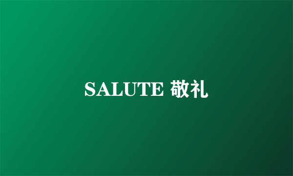 SALUTE 敬礼