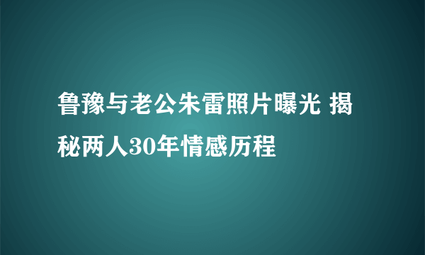 鲁豫与老公朱雷照片曝光 揭秘两人30年情感历程