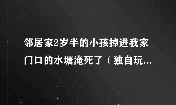 邻居家2岁半的小孩掉进我家门口的水塘淹死了（独自玩啥时），我家有责任？我家是农村，当地所有的水塘和水