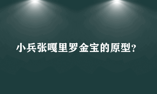 小兵张嘎里罗金宝的原型？