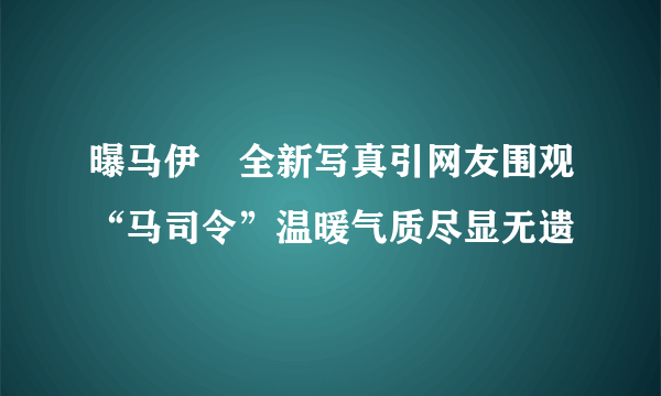 曝马伊琍全新写真引网友围观“马司令”温暖气质尽显无遗