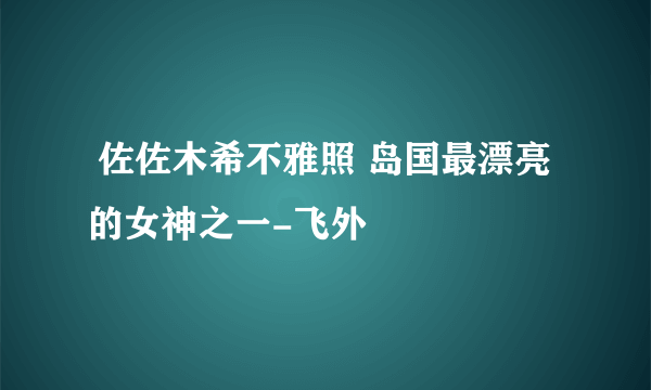  佐佐木希不雅照 岛国最漂亮的女神之一-飞外