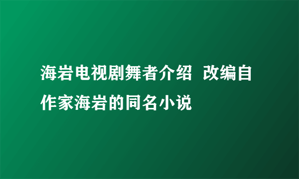 海岩电视剧舞者介绍  改编自作家海岩的同名小说