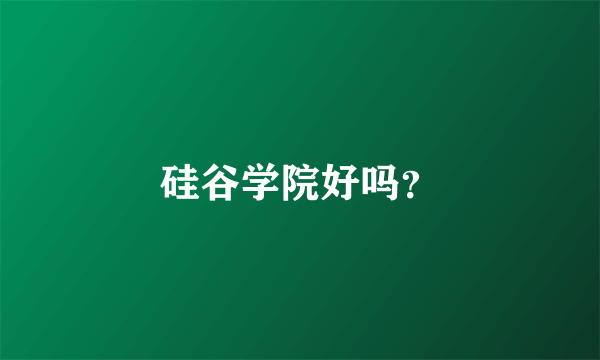 硅谷学院好吗？