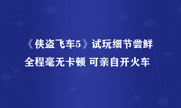 《侠盗飞车5》试玩细节尝鲜 全程毫无卡顿 可亲自开火车