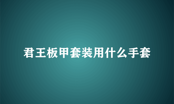 君王板甲套装用什么手套