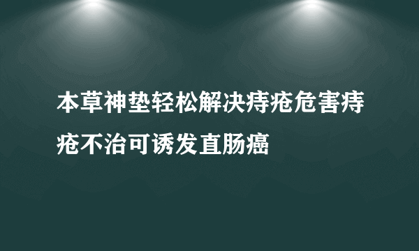 本草神垫轻松解决痔疮危害痔疮不治可诱发直肠癌