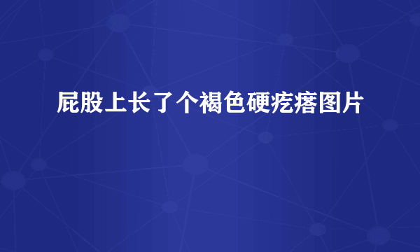 屁股上长了个褐色硬疙瘩图片