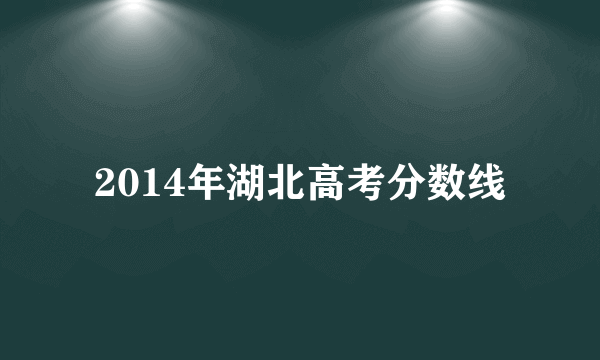 2014年湖北高考分数线