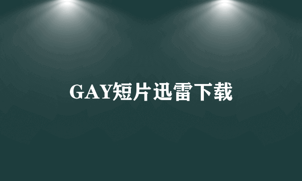 GAY短片迅雷下载