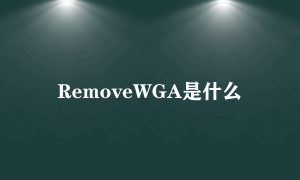 RemoveWGA是什么