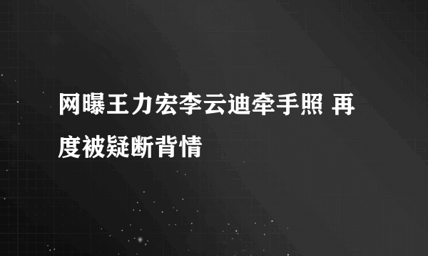 网曝王力宏李云迪牵手照 再度被疑断背情