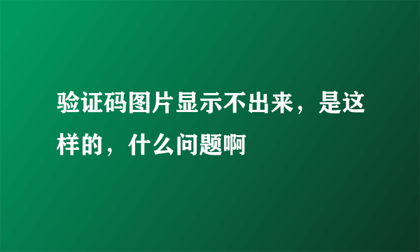 验证码图片显示不出来，是这样的，什么问题啊