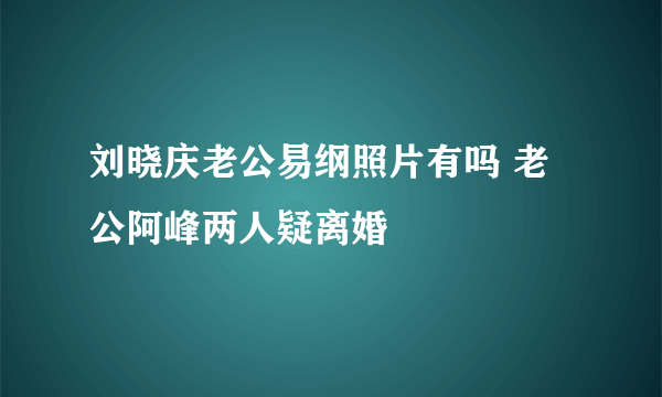 刘晓庆老公易纲照片有吗 老公阿峰两人疑离婚