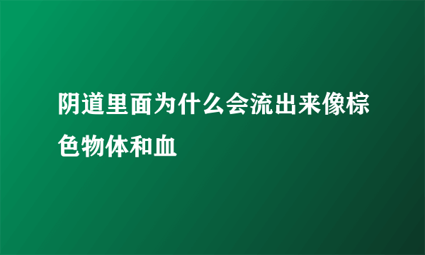 阴道里面为什么会流出来像棕色物体和血