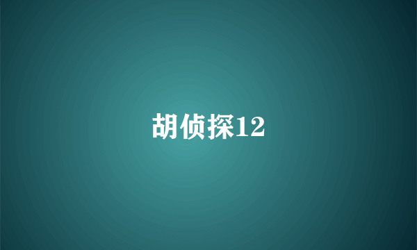 胡侦探12