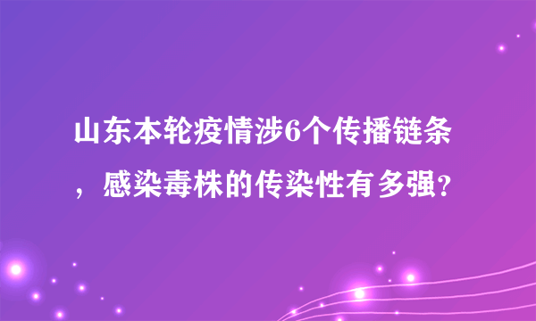 山东本轮疫情涉6个传播链条，感染毒株的传染性有多强？