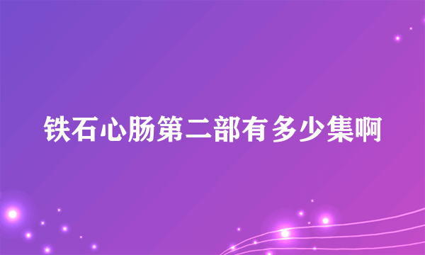 铁石心肠第二部有多少集啊