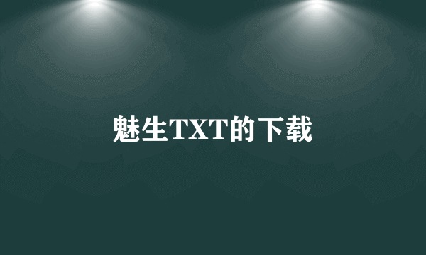 魅生TXT的下载