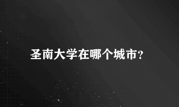 圣南大学在哪个城市？