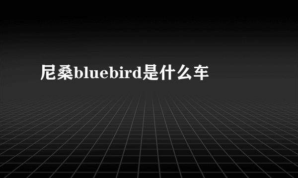 尼桑bluebird是什么车