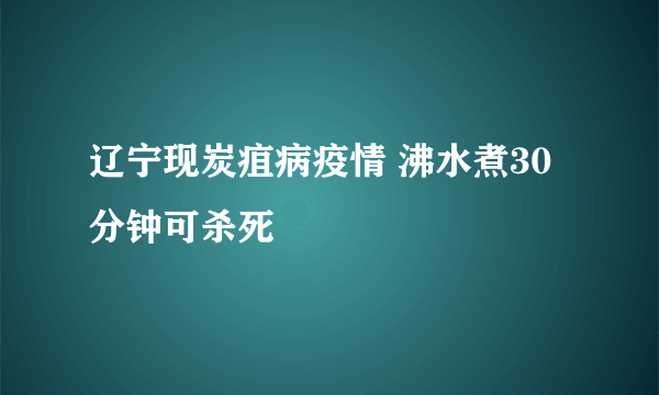 辽宁现炭疽病疫情 沸水煮30分钟可杀死