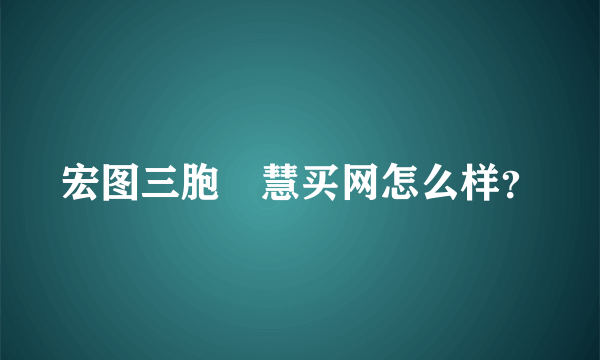 宏图三胞•慧买网怎么样？