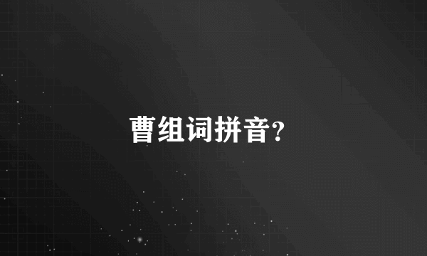 曹组词拼音？