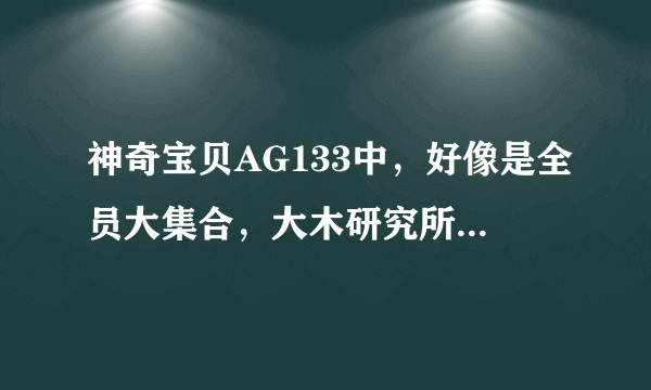 神奇宝贝AG133中，好像是全员大集合，大木研究所，16分钟开始时的一首歌曲叫什么名字 非诚勿扰