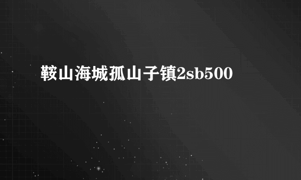 鞍山海城孤山子镇2sb500