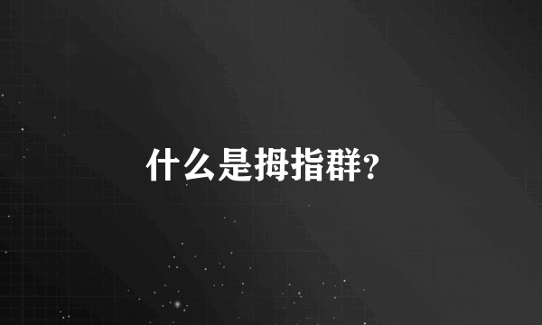 什么是拇指群？