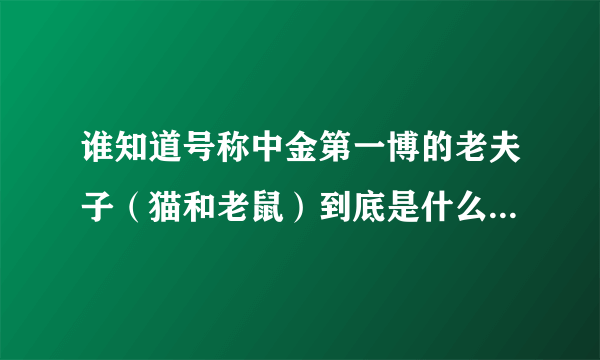 谁知道号称中金第一博的老夫子（猫和老鼠）到底是什么人？股票操作水平到底咋样？