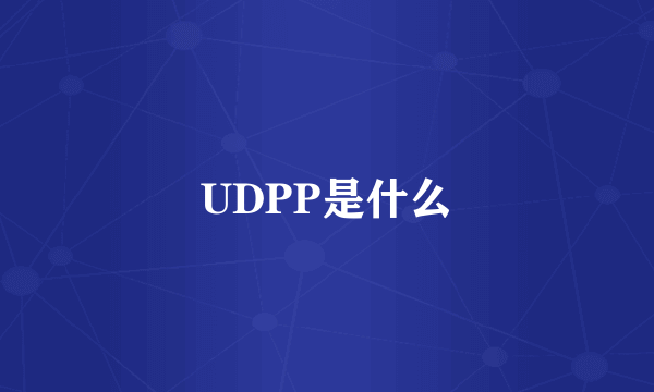 UDPP是什么