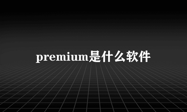 premium是什么软件