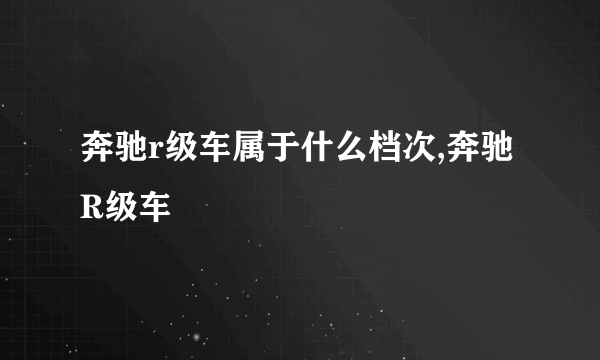 奔驰r级车属于什么档次,奔驰R级车