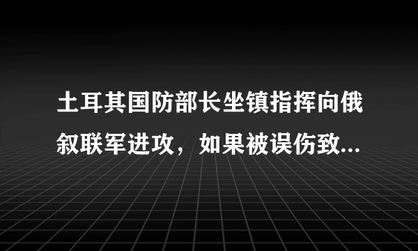 土耳其国防部长坐镇指挥向俄叙联军进攻，如果被误伤致死会怎样？