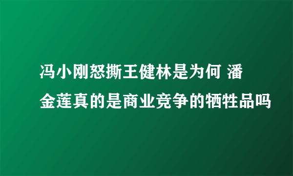 冯小刚怒撕王健林是为何 潘金莲真的是商业竞争的牺牲品吗