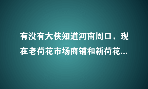 有没有大侠知道河南周口，现在老荷花市场商铺和新荷花市场商铺那个更有前途，房价如何？？？谢谢！！