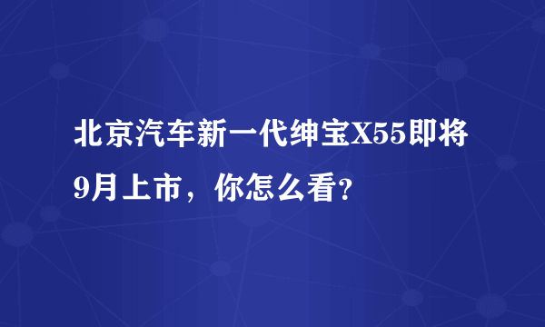 北京汽车新一代绅宝X55即将9月上市，你怎么看？