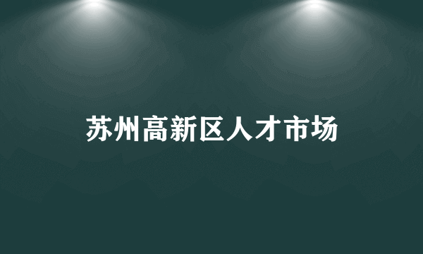 苏州高新区人才市场