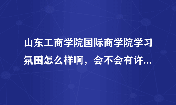 山东工商学院国际商学院学习氛围怎么样啊，会不会有许多不认真学习的人啊？望师哥师姐解答