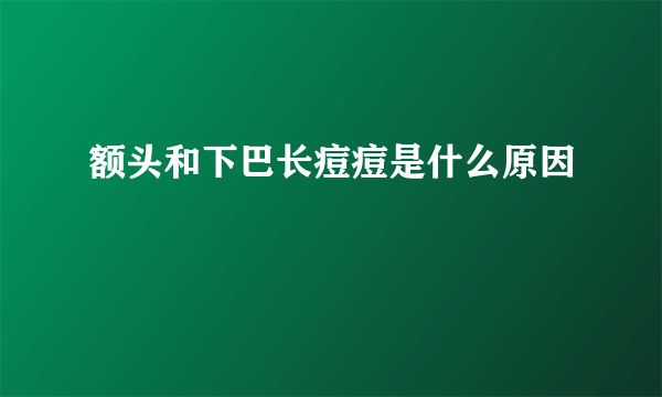 额头和下巴长痘痘是什么原因